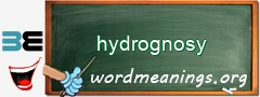 WordMeaning blackboard for hydrognosy